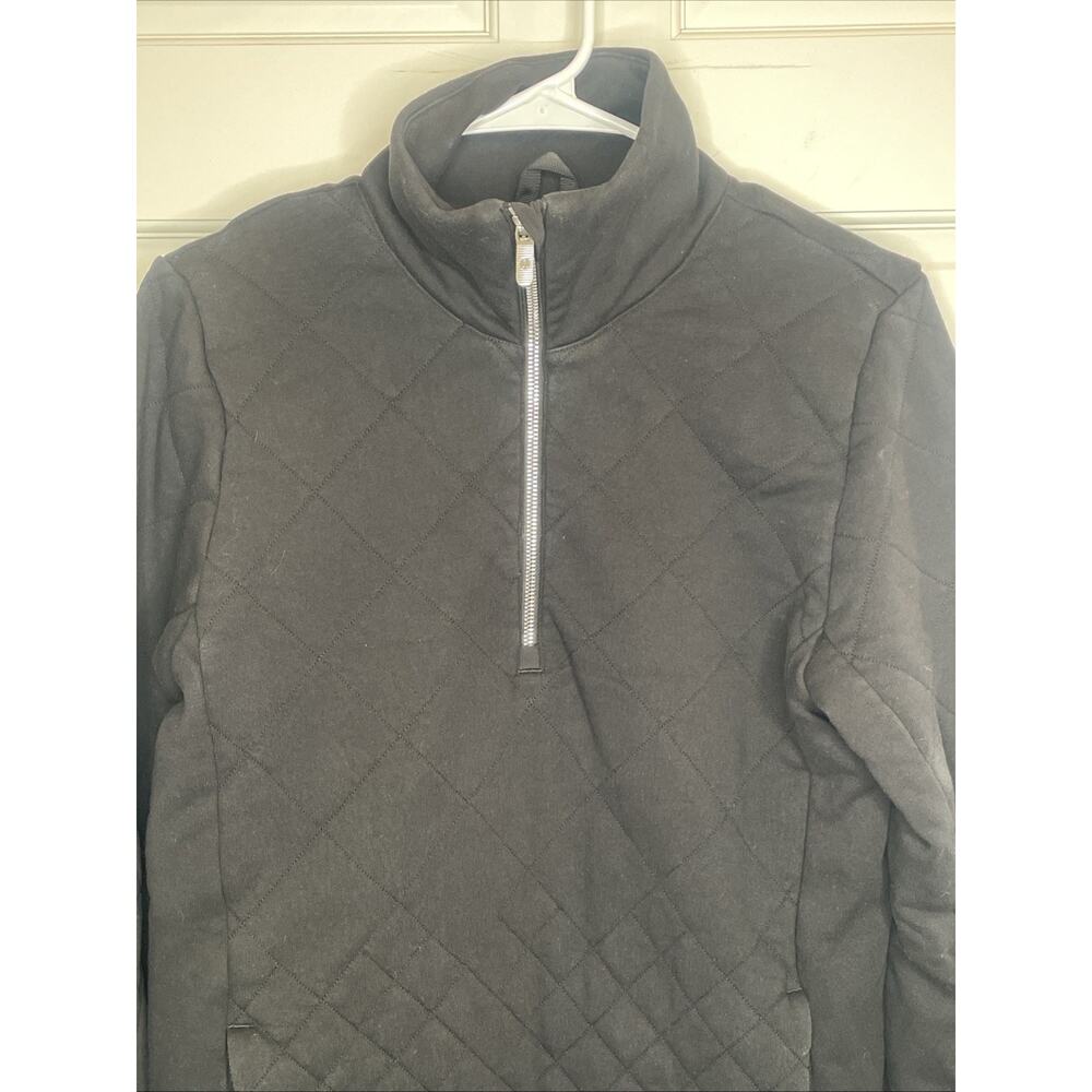 Lululemon Women's Forever Warm Black Quilted 1/4 Zip Pullover Sz 6 Outdoors Cozy - Picture 4 of 16